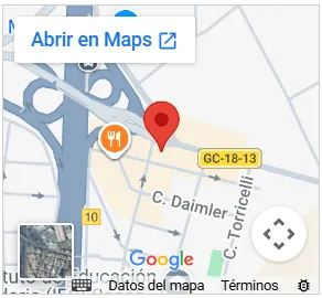Mapa de ubicación del Laboratorio Dr. Manuel Oliver en Telde